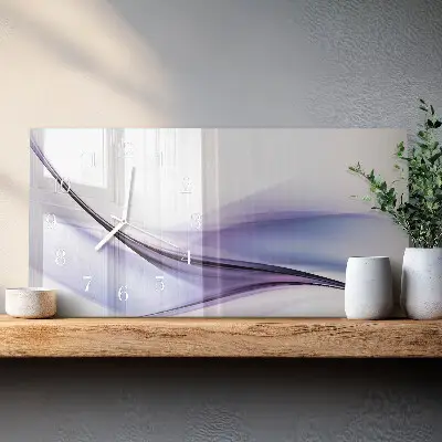 Rechthoekig klok glas met opdruk horizontaal Kleurrijke golven