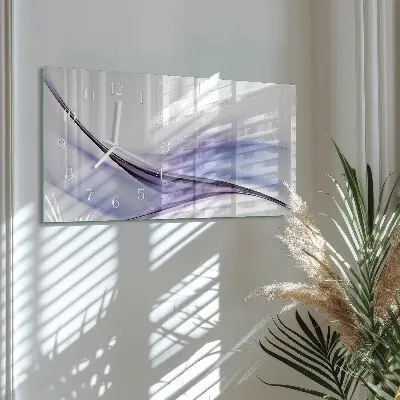 Rechthoekig klok glas met opdruk horizontaal Kleurrijke golven