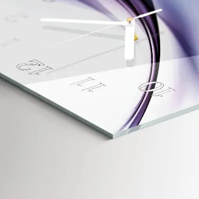 Rechthoekig klok glas met opdruk horizontaal Kleurrijke golven