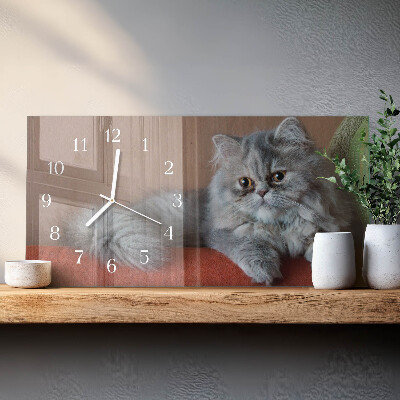 Horizontale wandklok glas Perzisch