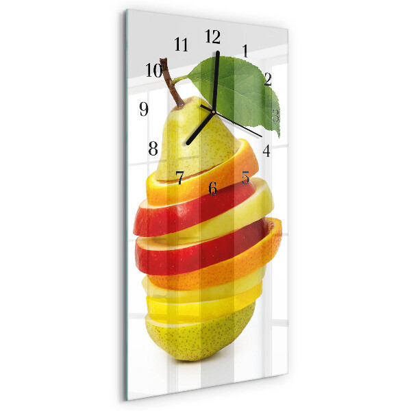 Rechthoekige glas klok verticaal Fruit