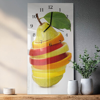 Rechthoekige glas klok verticaal Fruit
