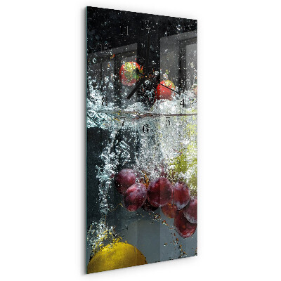 Glazen klok verticaal Fruit