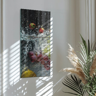Glazen klok verticaal Fruit