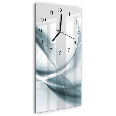 Verticale moderne glazen wandklok Abstractie