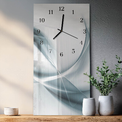 Verticale moderne glazen wandklok Abstractie