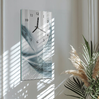Verticale moderne glazen wandklok Abstractie