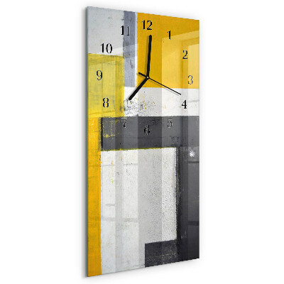 Verticale moderne glazen wandklok Deel