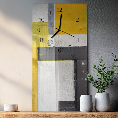 Verticale moderne glazen wandklok Deel