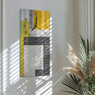 Verticale moderne glazen wandklok Deel