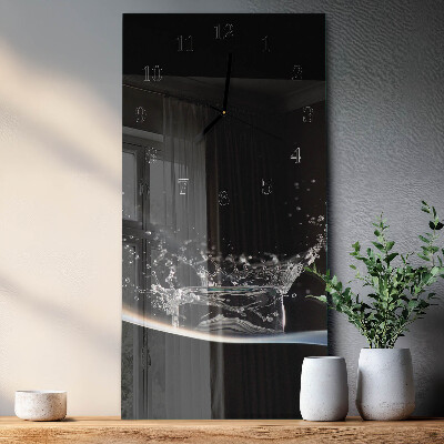 Glazen klok verticaal Water