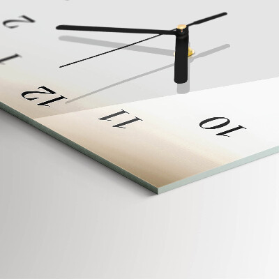 Verticale rechthoekige glazen wandklok Abstracte lijnen
