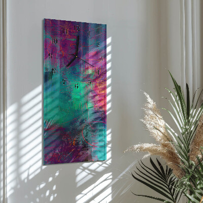 Decoratieve glazen klok verticaal Kleurrijke afbeelding