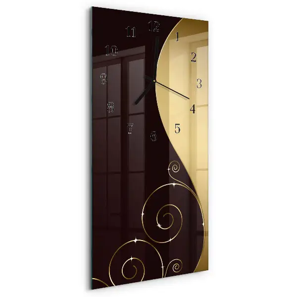 Rechthoekige glas klok verticaal Abstracte kunst