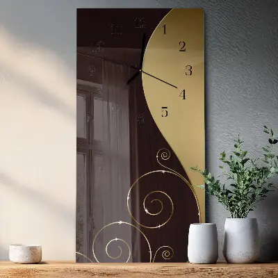 Rechthoekige glas klok verticaal Abstracte kunst