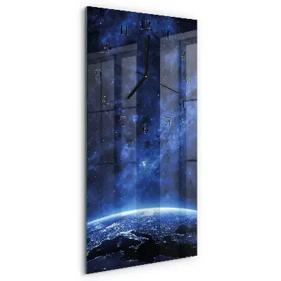 Rechthoekige glas klok verticaal Kosmos