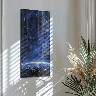 Rechthoekige glas klok verticaal Kosmos