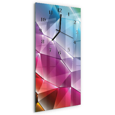 Decoratieve glazen klok verticaal 3D-patroon