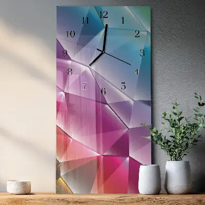 Decoratieve glazen klok verticaal 3D-patroon
