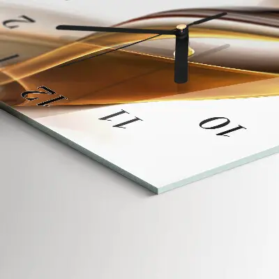 Verticale moderne glazen wandklok Abstractie