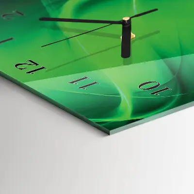 Verticale rechthoekige glazen wandklok Abstractie