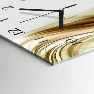 Verticale rechthoekige glazen wandklok Abstractie