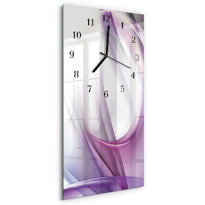 Verticale moderne glazen wandklok Abstractie