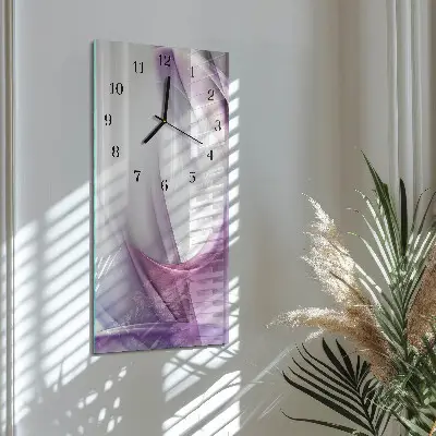 Verticale moderne glazen wandklok Abstractie