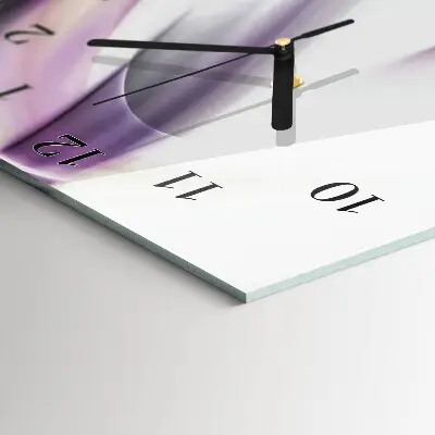 Verticale moderne glazen wandklok Abstractie