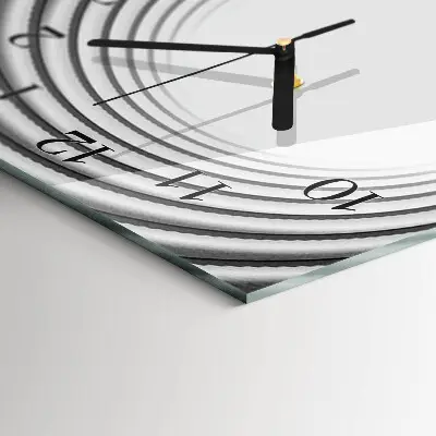 Verticale moderne glazen wandklok Vortex
