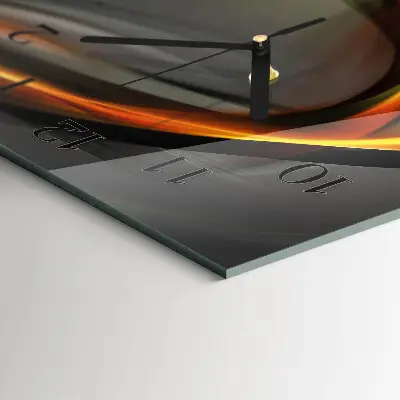Verticale rechthoekige glazen wandklok Abstractie