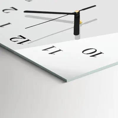Verticale moderne glazen wandklok Kromme