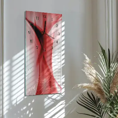 Verticale rechthoekige glazen wandklok Patroon