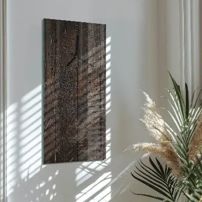 Glazen klok verticaal Hout