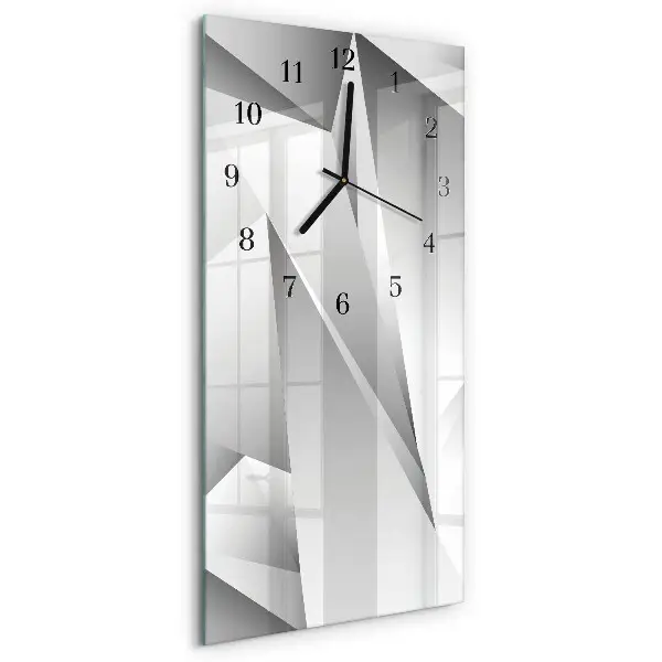 Verticale rechthoekige glazen wandklok Patroon