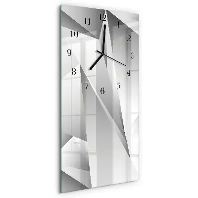 Verticale rechthoekige glazen wandklok Patroon