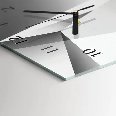 Verticale rechthoekige glazen wandklok Patroon