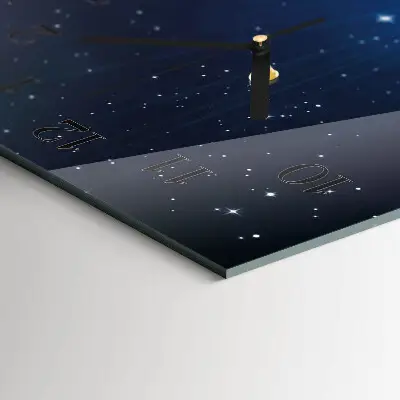 Glazen klok verticaal Het universum van de aarde