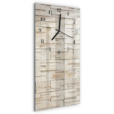 Glazen klok verticaal Stenen muur