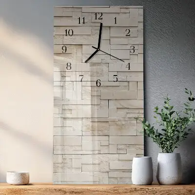 Glazen klok verticaal Stenen muur