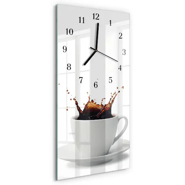 Decoratieve glazen klok verticaal Koffie