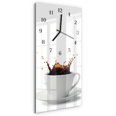 Decoratieve glazen klok verticaal Koffie