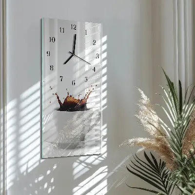 Decoratieve glazen klok verticaal Koffie