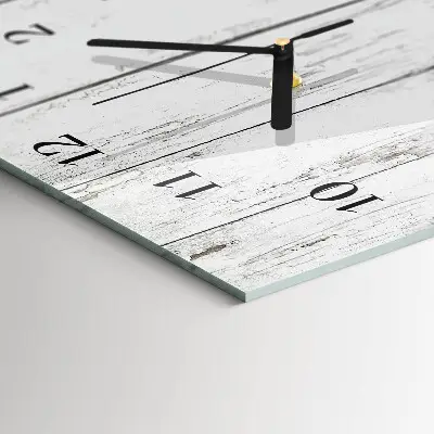Verticale moderne glazen wandklok Hout
