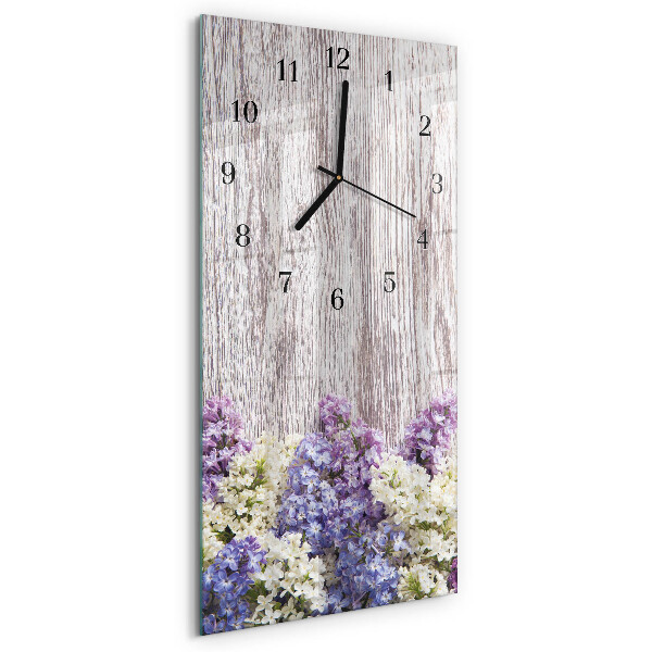 Verticale moderne glazen wandklok Zonder