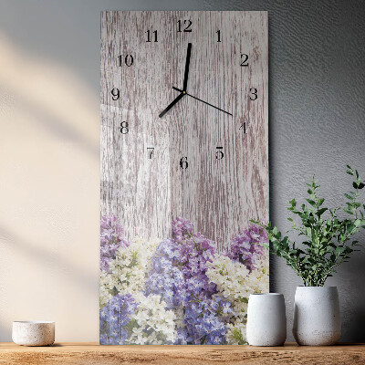 Verticale moderne glazen wandklok Zonder