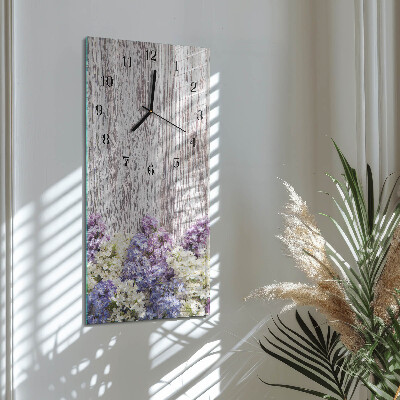 Verticale moderne glazen wandklok Zonder