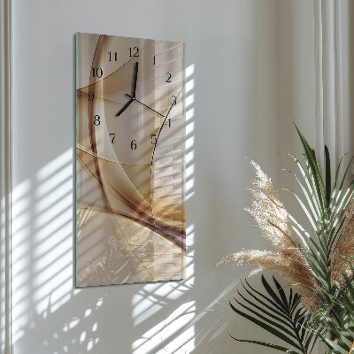 Verticale rechthoekige glazen wandklok Abstractie