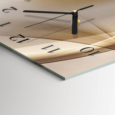 Verticale rechthoekige glazen wandklok Abstractie