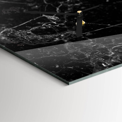 Verticale rechthoekige glazen wandklok Grafiet